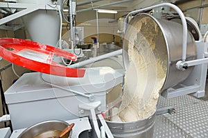 Dough kneading on a factory