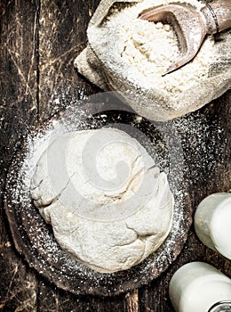 Dough made from fresh milk flour.