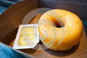 Doughnut and butter for meal time