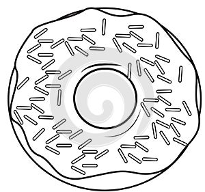 Doughnut coloring page