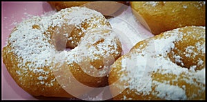 Doughnut with icing sugar