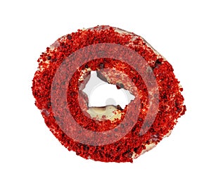 Doughnut with sprinkles isolated