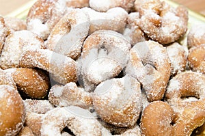 Doughnuts dusted with sugar photo