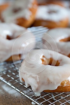 Doughnuts with fresh icing