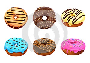 Doughnuts Realistic Set