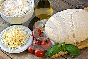 Dought for italian pizza preparation