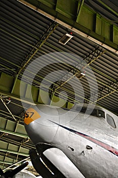 Douglas Skymaster in the boarding Area of Historic Berlin Tempelhof Airport