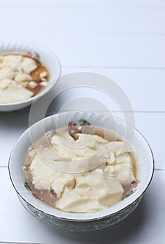 Douhua, Taiwanese Tofu Dessert Pudding or Soybean Soya Pudding