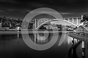 Douro river and Arrabida bridge. Porto, Portugal.