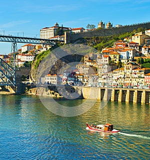 Douro river in Porto, Portugal