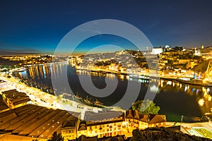 Douro River skyline night
