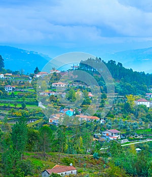 Douro river valley village Portugal