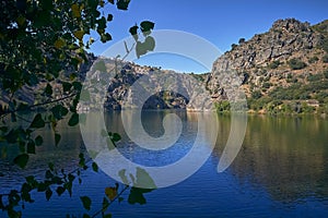 Douro river in the vicinity of the natural park of the arribes del duero and the natural park of do Douro International photo