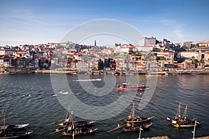 Douro river and view of the city of Porto, Portugal