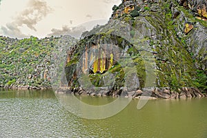 The Douro River by water in Miranda do Douro, Portugal photo