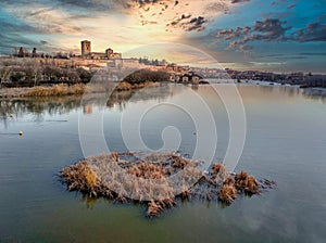 Douro river and Zamora city, Castile Leon, Spain