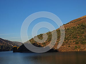 Douro riverside mountains photo