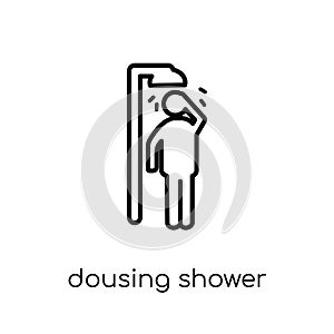 Dousing Shower icon. Trendy modern flat linear vector Dousing Sh