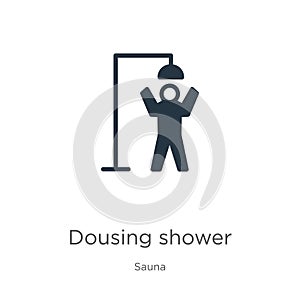 Dousing shower icon vector. Trendy flat dousing shower icon from sauna collection isolated on white background. Vector