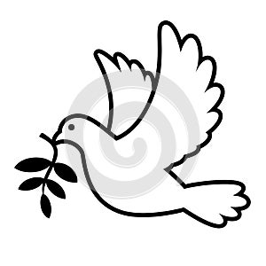 Dove carrying olive branch