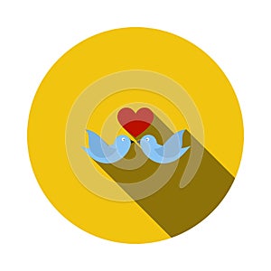 Dove With Heart Icon