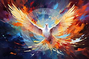 Dove holy spirit fly. Generate Ai