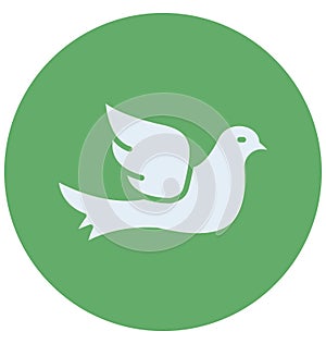 Dove Isolated Vector Icon which can easily modify or edit