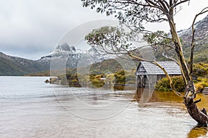 The Dove Lake boatshed in Cradle Mountain NP, Tasmania