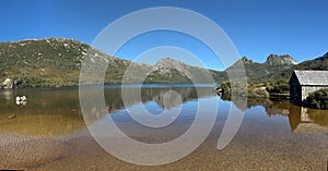 Dove Lake Boatshed at Cradle Mountain-Lake St Clair National Park Tasmania Australia photo