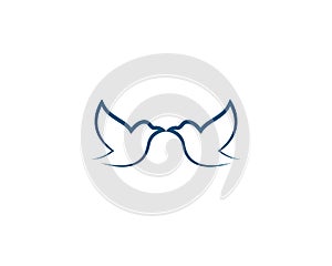 Dove logo template vector icon