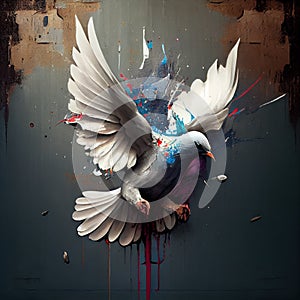 The Dove Mural, The Fragility of Peace, Made with Generative AI