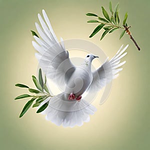 Dove of peace , peace bird, illustration of beautiful shiny dove