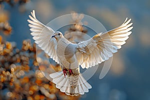 The Dove of Peace. Symbol of Serenity and Tranquility. AI Generated