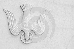 Dove Pentacost Religious Symbol on White Background