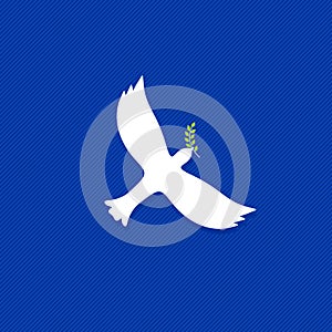 Dove, a symbol of peace and purity. The biblical symbol of the Holy Spirit