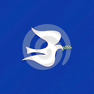Dove, a symbol of peace and purity. The biblical symbol of the Holy Spirit