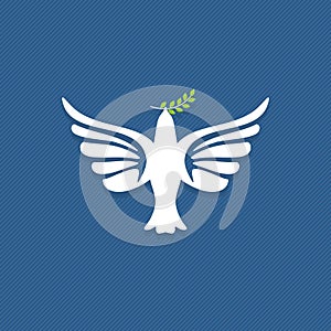 Dove, a symbol of peace and purity. The biblical symbol of the Holy Spirit