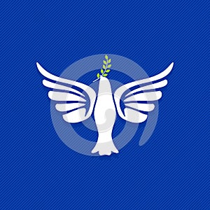 Dove, a symbol of peace and purity. The biblical symbol of the Holy Spirit