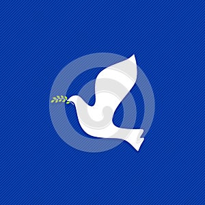 Dove, a symbol of peace and purity. The biblical symbol of the Holy Spirit