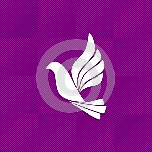 Dove, a symbol of peace and purity. The biblical symbol of the Holy Spirit