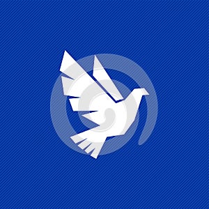 Dove, a symbol of peace and purity. The biblical symbol of the Holy Spirit