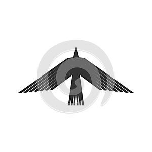 Dove vector illustration. Pigeon. Logo in the form of a bird, a symbol of the world, the image of God`s Spirit