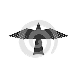 Dove vector illustration. Pigeon. Logo in the form of a bird, a symbol of the world, the image of God`s Spirit