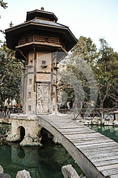 Dovecote in La Glorieta park in the afternoon in Alcoy