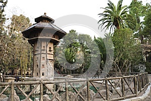 Dovecote in La Glorieta park in the afternoon in Alcoy