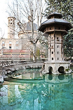 Dovecote in La Glorieta park in the afternoon in Alcoy photo