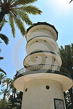 The dovecote tower in the Municipal Park of Elche, Spain