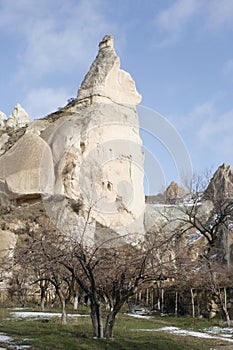 Dovecotes in Cappadocia in Winter