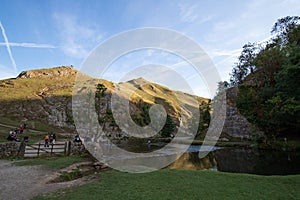 Dovedale Stepping stones, Ilam, Ashbourne, Derbyshire, UK, Augus