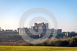 Dover castle and saxon church in kent england